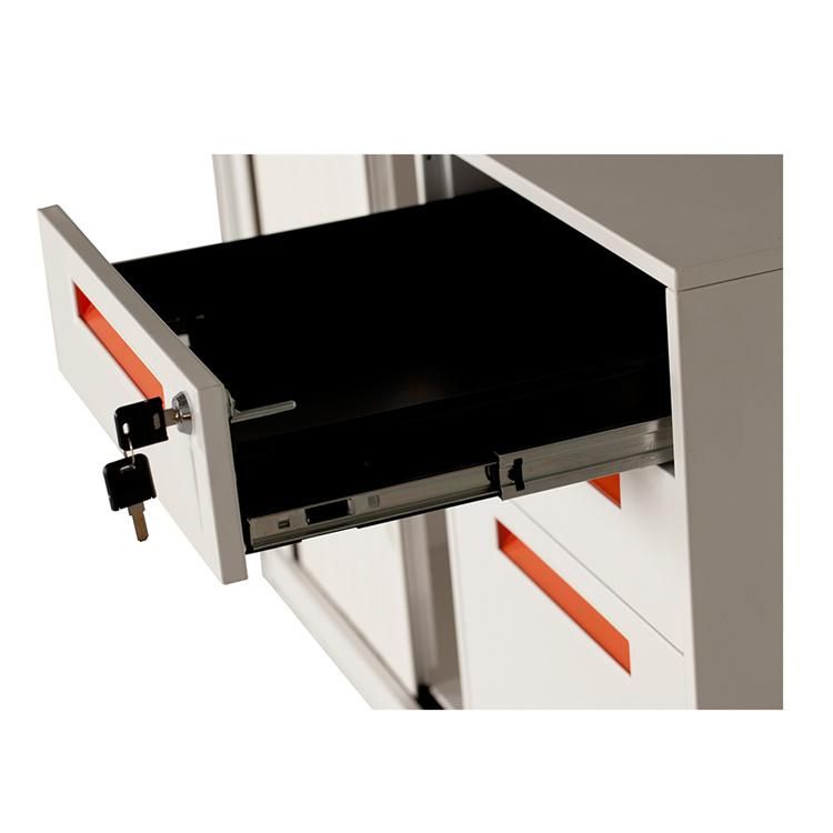 Office New Design Rattan Rolling Storage Vertical Metal Drawer Cabinet