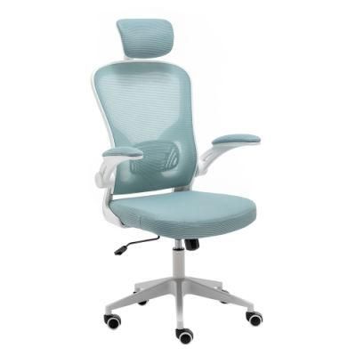 Huashi Mesh Swivel Lift Office Chairs Modern Grey Chair Ergonomic Office Furniture with Headrest