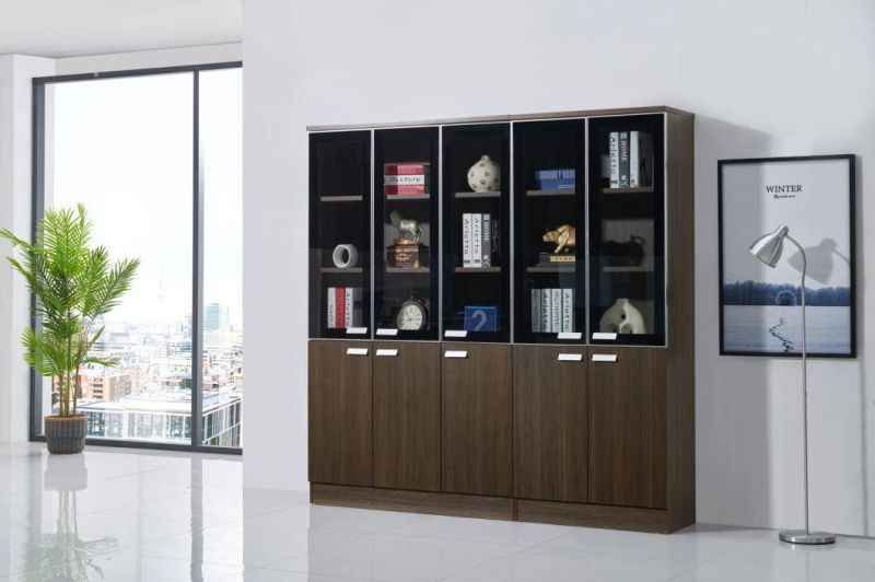 Modern Design MDF Wooden 2 Doors 3 Doors Office File Cabinet Bookshelf