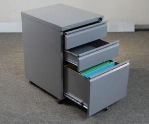 Factory Cheap Price Steel Storage 3 Drawers Pedestal Movable Cabinet