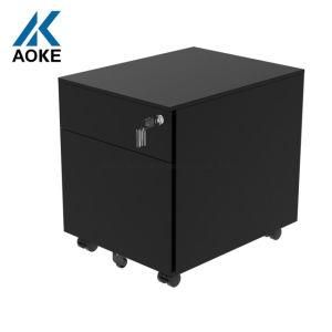 Office 2 Drawer Steel Movable Filing Cabinet Mobile Pedestal