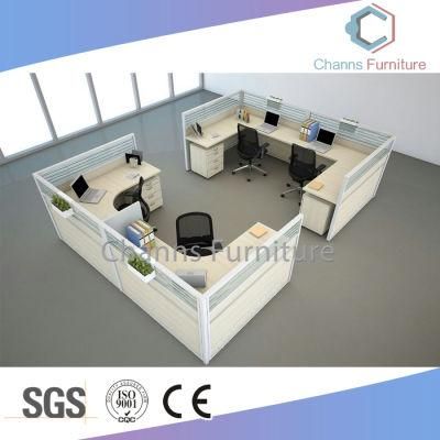 Project Design Office L Shape Table Wooden Office Cubicles with Partitions (CAS-W616)