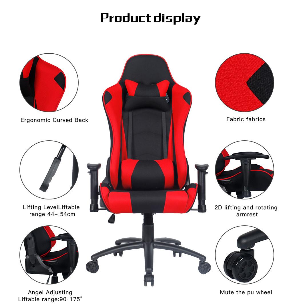 Red Computer High Back Gamer Chairs of Professional Racing Style Comfortable Gaming Chair