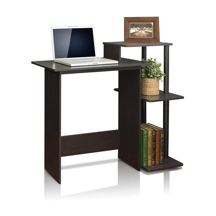 Office Desk with 2-Tier Storage Shelves 47 Inch Computer Desk Modern PC Laptop Workstation Study Working Writing Desk