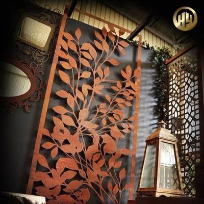 Rusty Metal Garden&House Decorative Corten Steel Screen/ Laser Cut Fence Panel