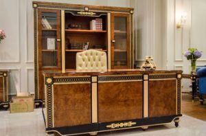 0069 Solid Wood Covered Luxury Veneer High Gloss Painting Home Office Desk