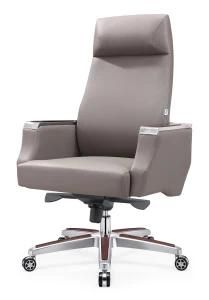 Modern Workstation Furniture Leisure Executive Leather Office Chair with Aluminium Base A1801