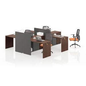 Soundproof High Cabinet Office Partition Cubicle Modular 4 Person Workstation