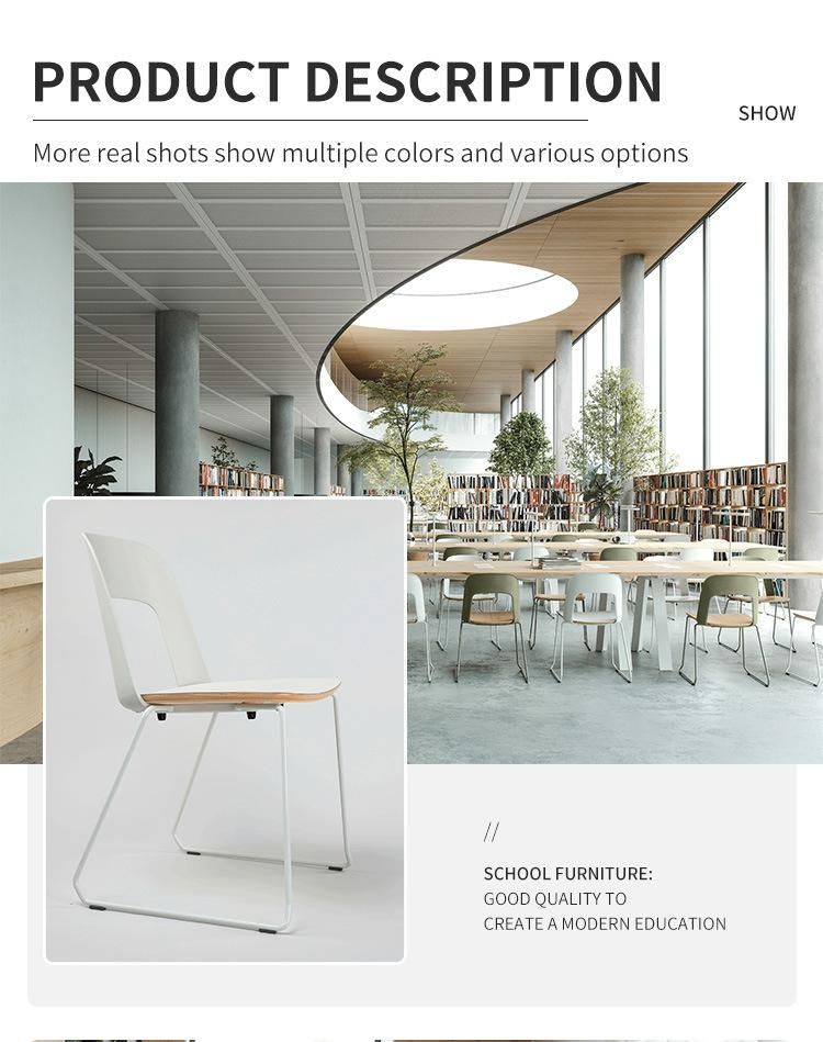 Scndinavian White Office Furniture Wood Steel Chairs