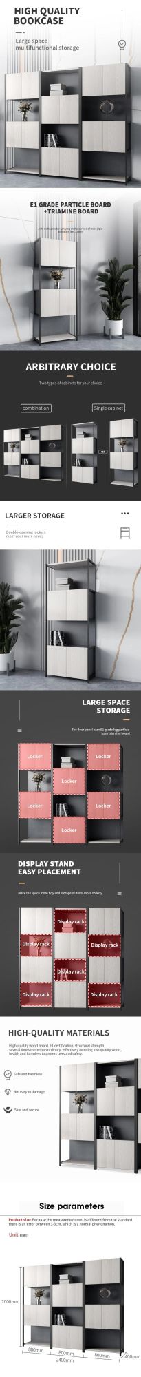 Manufacturer Sales Office Furniture Book Storage Cabinet Bookshelf