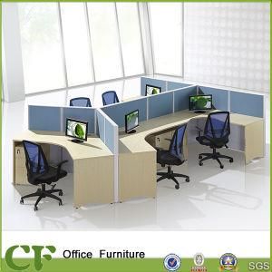 120 Degree Office Workstation 5 Seater Cubicle Partition