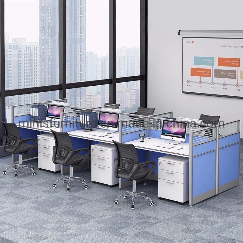 (MN-WS253) Office Staff Workstation Cubicles with Partitions and Drawers