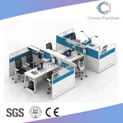 Modern Blue Wooden Group Computer Desk Office Cubicle for 6 Persons (CAS-W31485)