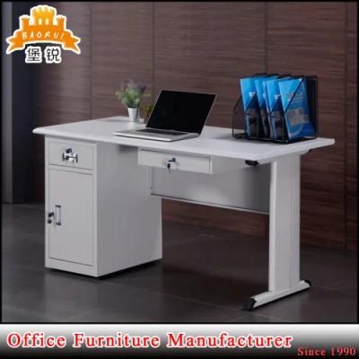 Modern Furniture 3 Drawers Desk Metal Office Computer Table