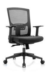 High Back with PP Fixed Arms Simple Mechanism Nylon Base with Headrest Mesh Upholstery and Fabric Cushion Seat Color Differentexecutive Chair