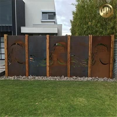 Corten Steel Rectangular Simple Decorative Metal Screen