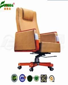 Swivel Leather High Quality Office Chair with Solid Wood (fy1025)
