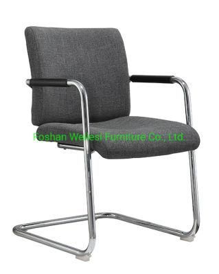 Fabric and High Density Foam Uphostery Back and Seat 25 Tube 2.0mm Thickness Chrome Frame Conference Chair