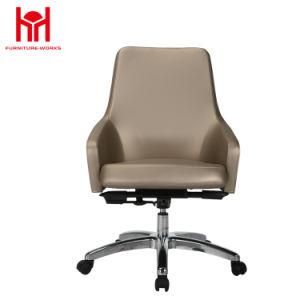 High Quality Executive Low Back PU Leather Chair - Creamy White