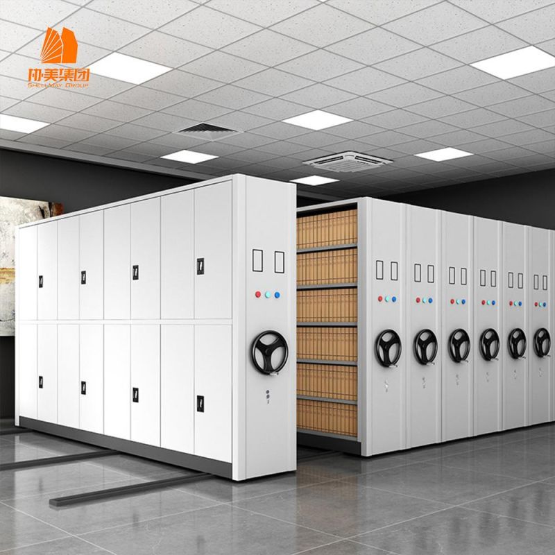 Archive Room, Library Movable File Rack, Modern Steel Furniture.