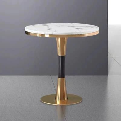 Luxury Coffee Furniture Diner Modern Hotel Round Metal Table