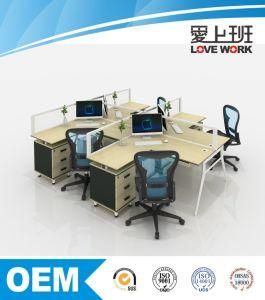 T-Shaped Office Desk Office Workstation for 4 People