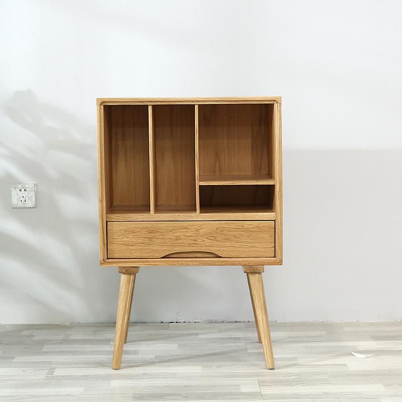 American Minimalist Modern Magazine Cabinet with Drawer Locker 0052