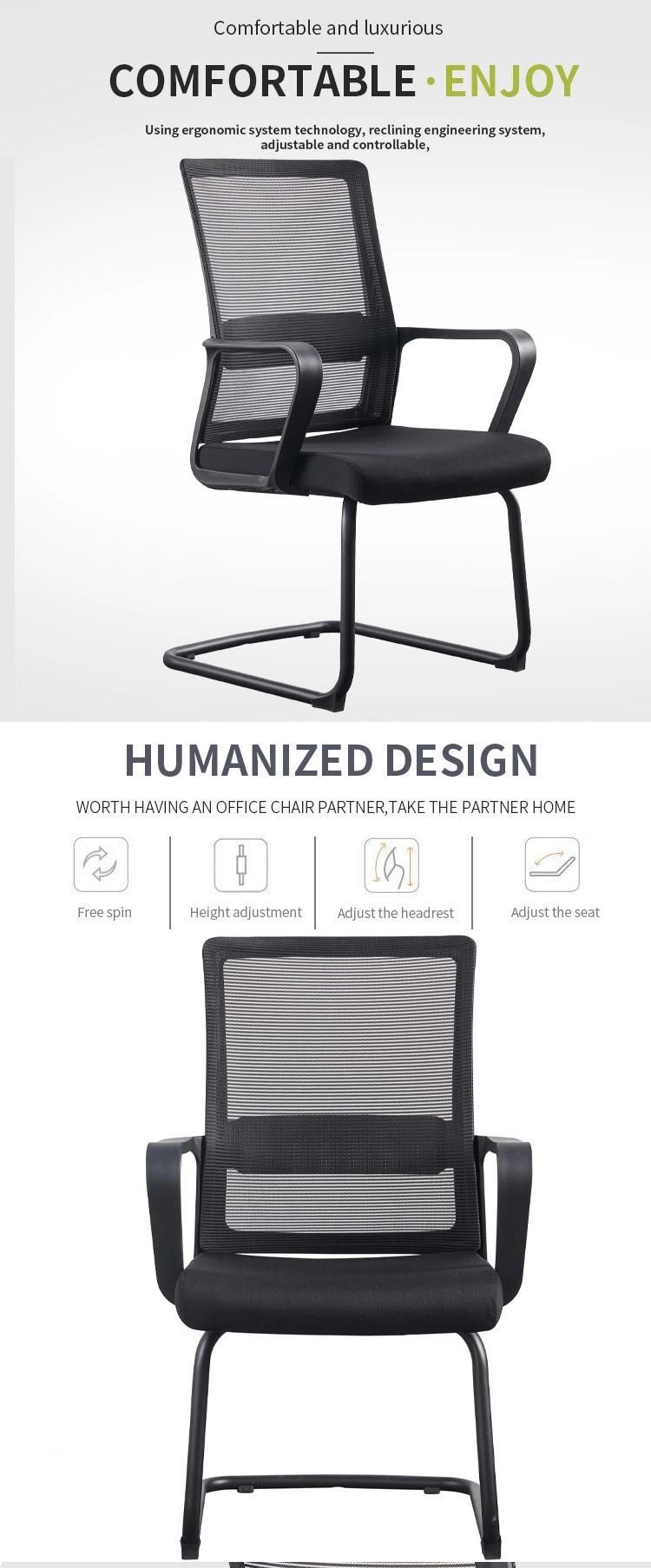 Wholesale Executive Black Workstation Training Mesh PP Plasitc Visitor Chair