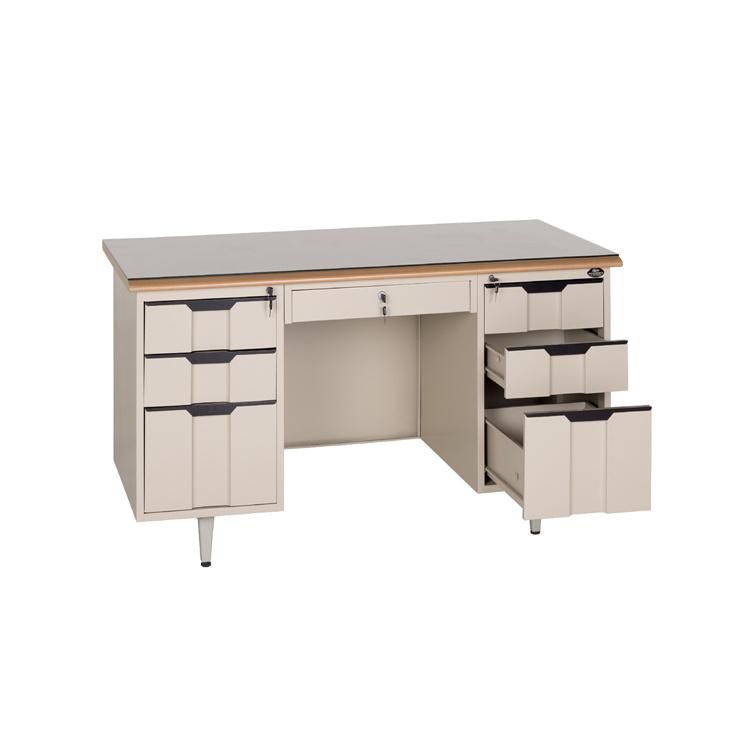 Steel Office Furniture Desk with Two Cabinet