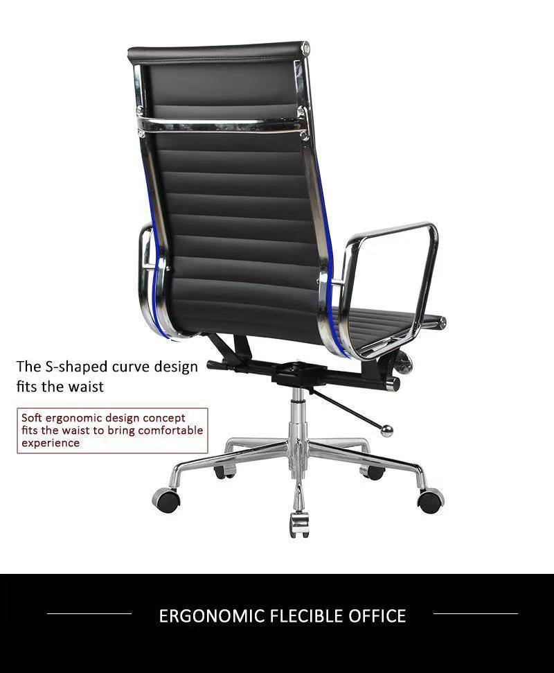 Modern High Back PU Ergonomic Swivel Executive Leather Office Chair