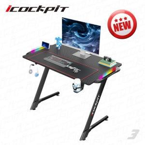 Icockpit Ergonomic Gaming Desk RGB LED Light E-Sports Computer PC LED Lights Gaming Desk