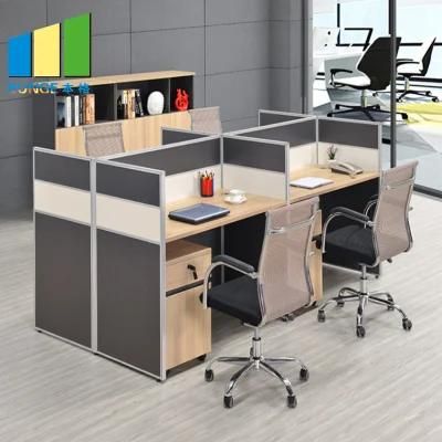 Customized 4 Person Office Workstation Cluster Modular Office Cubicle Partitions for Call Center