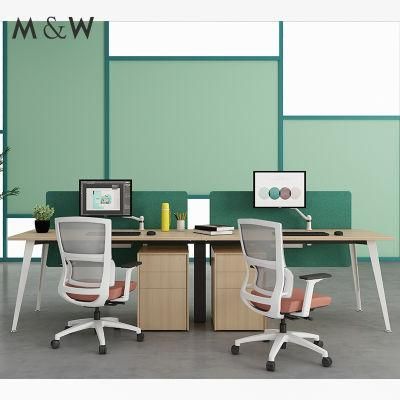 Cheap Price fashion Simple Structure High Quality Modern Office Furniture 4 Person Workstation