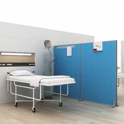 Aluminum Profile Mobile Folding Hospital Ward Screen for Fold