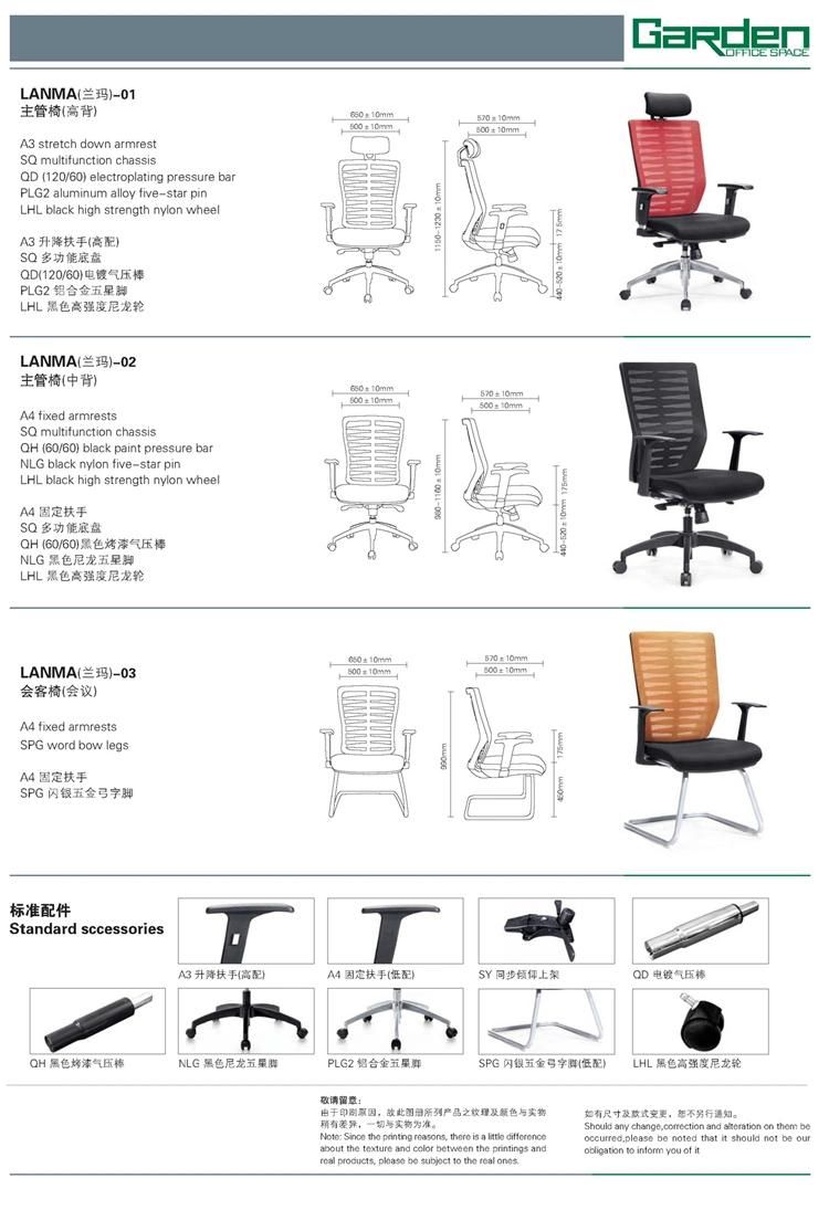 PP Back Workstation Chair with Full Mesh and Fabric Seating