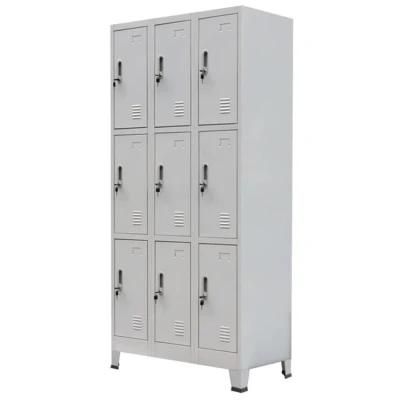 Metal Locker 9 Door Parcel Locker Staff Locker High Feet Cabinet