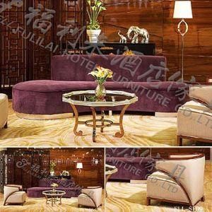 Customize Luxurious Modern/European/Antique/Classic Hotel Fabric/Leather Lobby Sofa Furniture (FLL-SF-040)