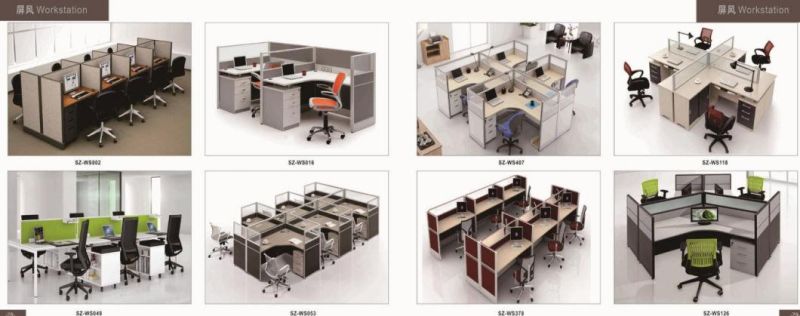 3 Person Desk Modern Office Furniture for Computer Work Stations Call Center Cubicles