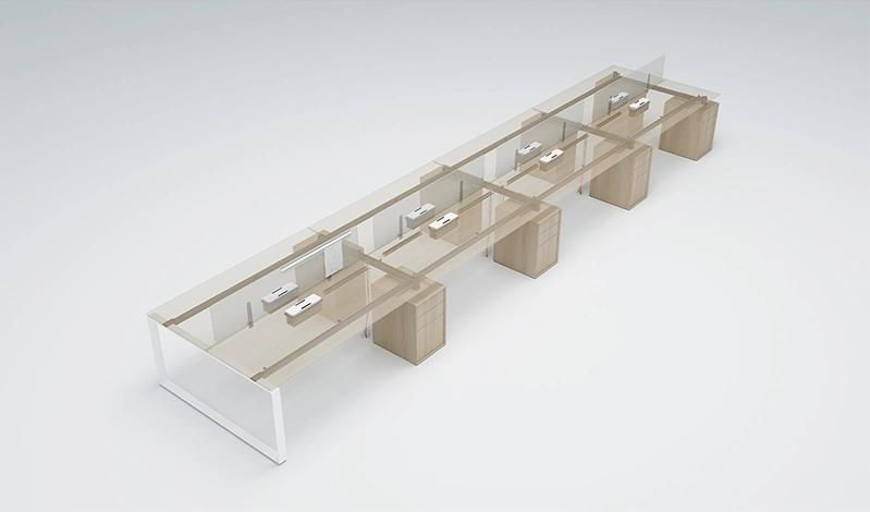 Factory Wholesale Modular 8 Person Office Cubicle Partition Custom Modern Office Workstation