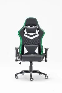 Oneray High Back PU Leather Lumbar Support Reclining Executive Racing Office Gaming Chair RGB Light