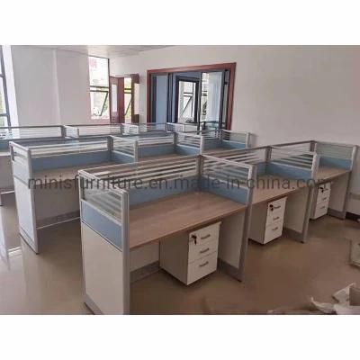 (MN-WS253) Office Staff Workstation Cubicles with Partitions and Drawers