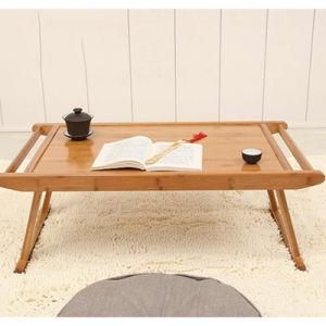 Eco- Friendly Foldable Laptop Table Bamboo Adjustable Laptop Desk