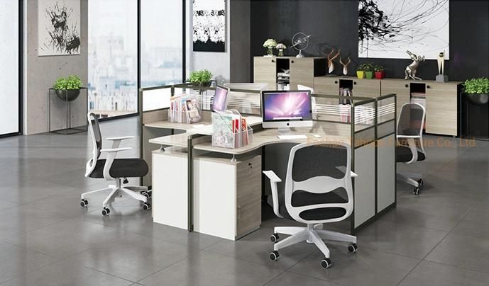 Modern Office Furniture Partition 6 Person Multi-Placing Workstation Table