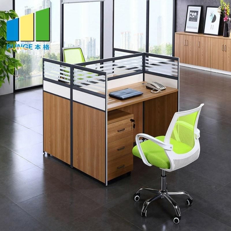 Modular Office Glass Cubicle Partitions Wooden Melamine Used Office Desks