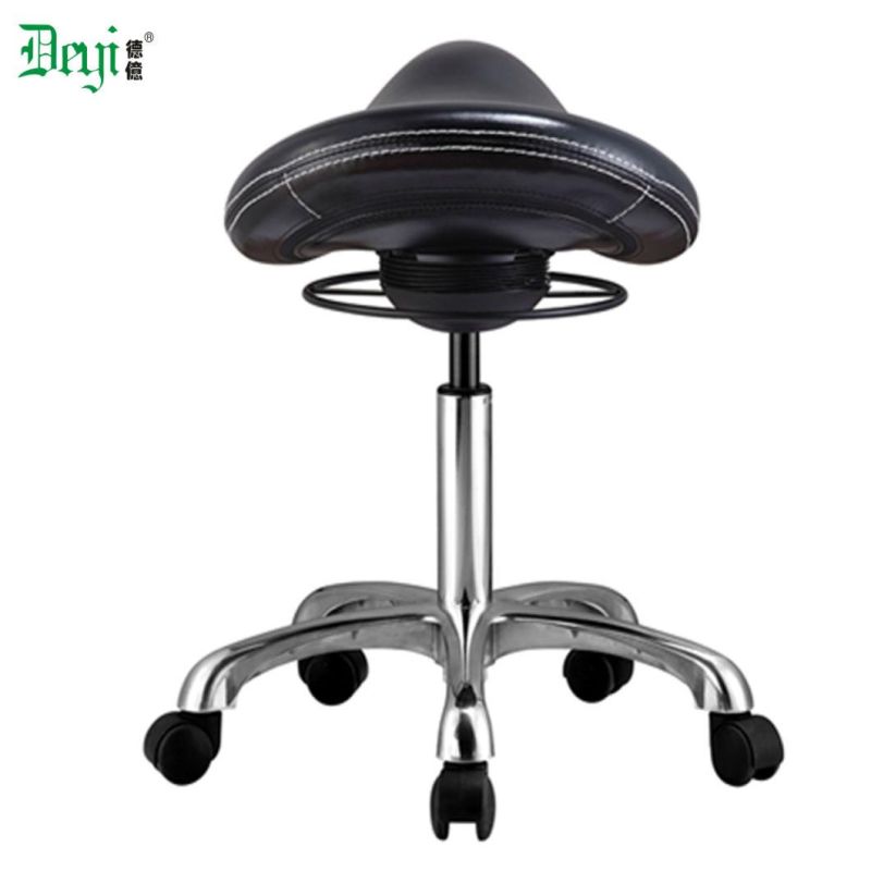 Aluminium Base Nylon Caster Class4 Gaslift 360 Degree Swing Functional Mechanism Saddle Office Chair