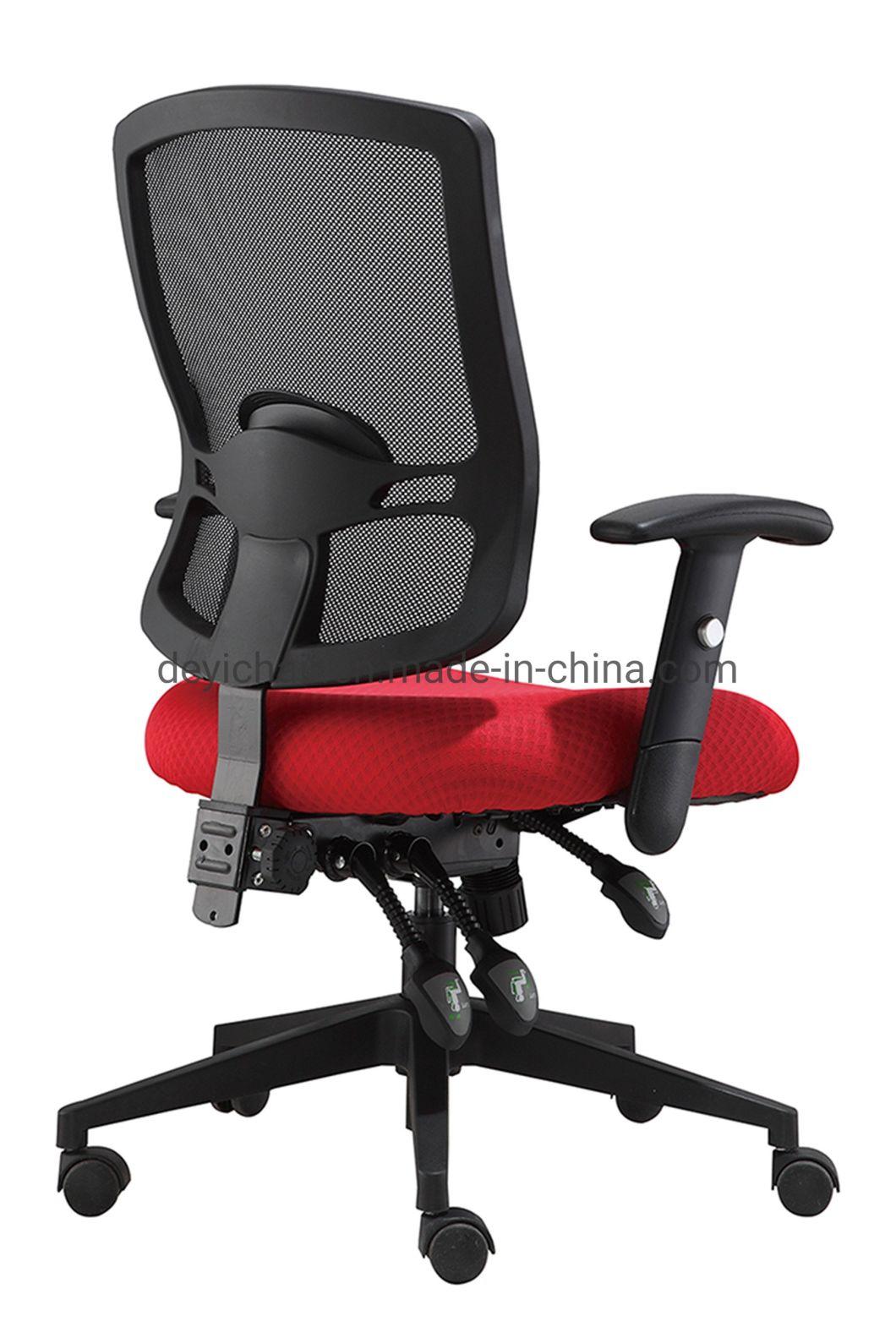 Mesh Back Fabric Seat 3 Lever Heavy-Duty Mechanism N340mm Nylon Base with Nylon Castor PU Adjustment Armrest Office Chair