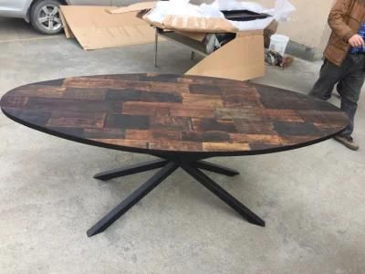 Veneer Recycle Old Elm Wood Office Desk Top