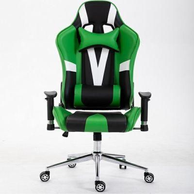 Silver 5-Star Base Office Reclining Gaming Chair with High Back