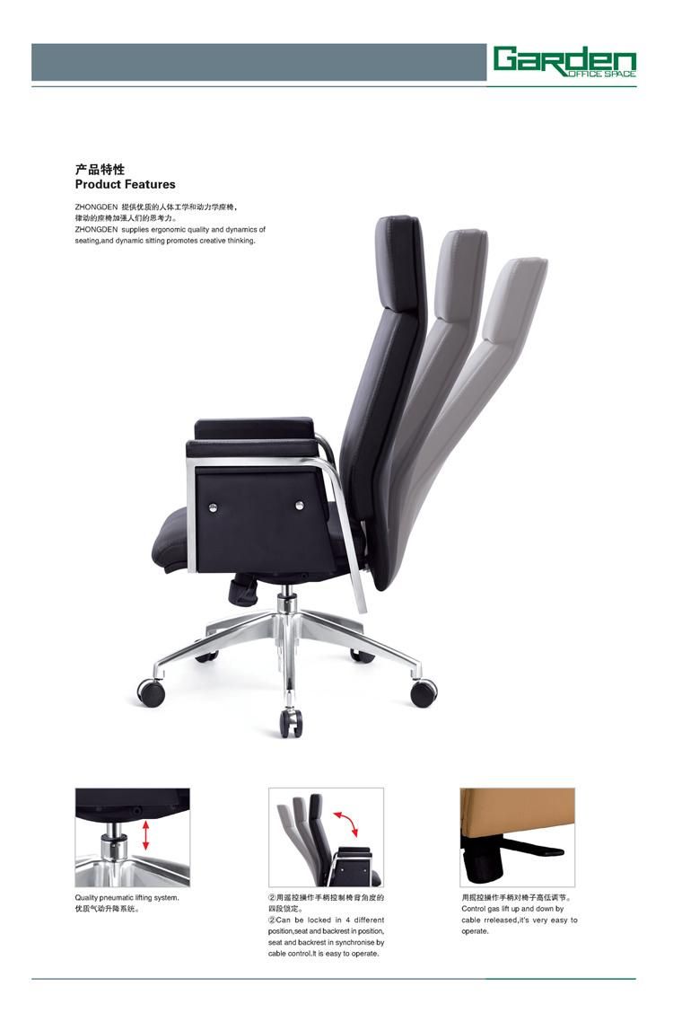 High Back Boss Chair with Top Grade Cow Leather Seating