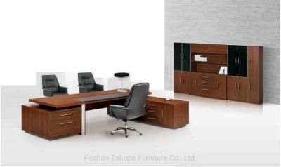 Wenge Color Modern Furniture L-Shaped Executive Office Table
